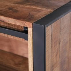 Red Living TV-Lowboard Toleos - Mango sägerau massiv / Eisen - Mangoholz / Schwarz -WOHNZIMMERMÖBEL Verkäufe 1000352071 220520 070 DETAILS P000000001000352071