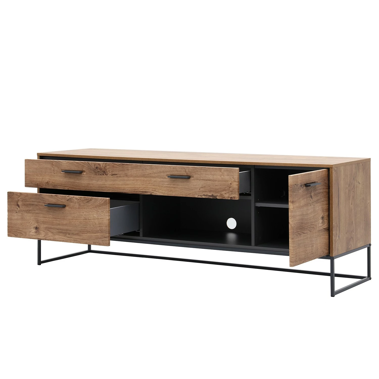 Red Living Wohnwand Meevoo V (3-teilig) - Eiche Rustikal Dekor / Graphit 6 Red Living Wohnwand Meevoo V (3-teilig) - Eiche Rustikal Dekor / Graphit – Bild 6