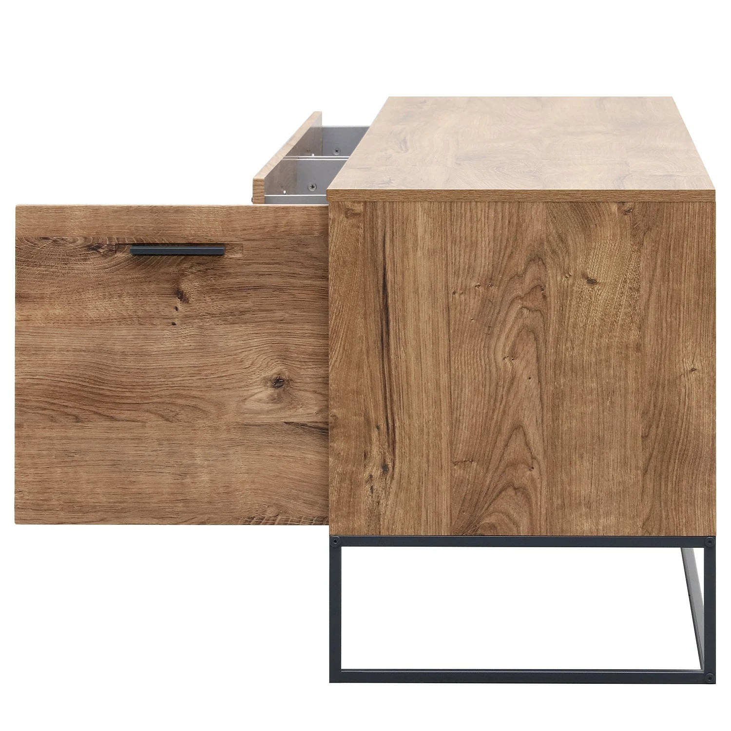 Red Living Wohnwand Meevoo V (3-teilig) - Eiche Rustikal Dekor / Graphit 8 Red Living Wohnwand Meevoo V (3-teilig) - Eiche Rustikal Dekor / Graphit – Bild 8