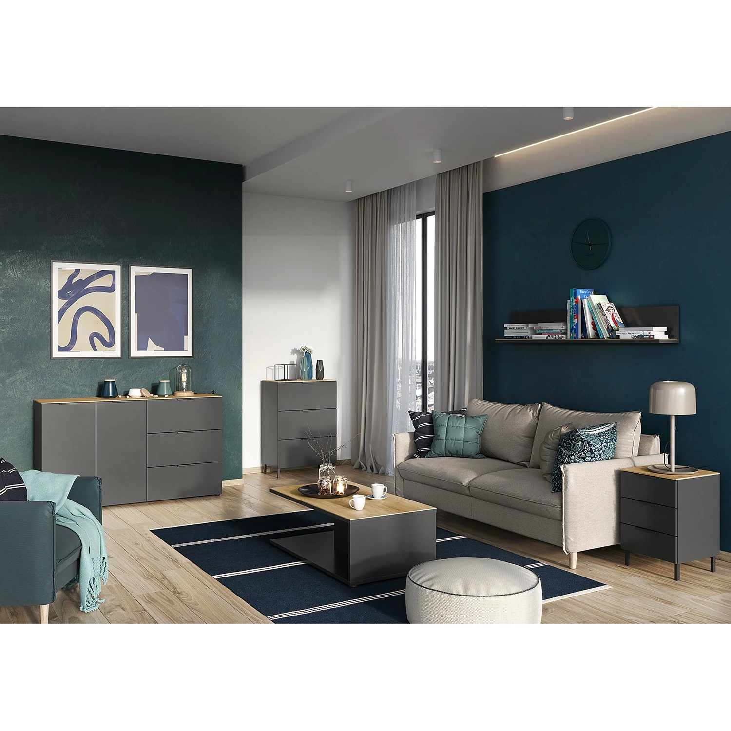 Germania TV-Lowboard California I - Graphit 4 Germania TV-Lowboard California I - Graphit – Bild 4