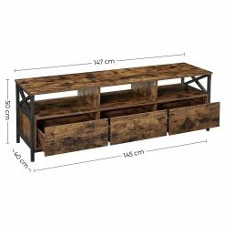 Red Living TV-Lowboard Molalla I - Braun / Schwarz -WOHNZIMMERMÖBEL Verkäufe 1000353405 220601 500 SKETCH DETAILS P000000001000353405 sketch