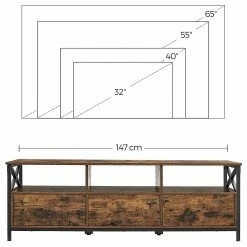 Red Living TV-Lowboard Molalla I - Braun / Schwarz -WOHNZIMMERMÖBEL Verkäufe 1000353405 220601 501 SKETCH DETAILS P000000001000353405 sketch