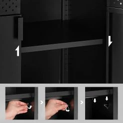 Red Living Kommode Ferris Wheel - Metall - Braun / Schwarz -WOHNZIMMERMÖBEL Verkäufe 1000353415 220601 032 DETAILS P000000001000353415