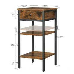 Red Living Beistelltisch Brillac II - Braun / Schwarz -WOHNZIMMERMÖBEL Verkäufe 1000353416 220601 500 SKETCH DETAILS P000000001000353416 sketch