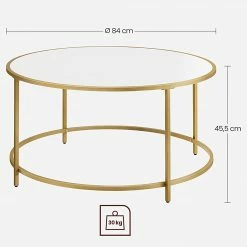 Loftscape Couchtisch Poygan II - Weiß / Gold -WOHNZIMMERMÖBEL Verkäufe 1000353423 220601 500 SKETCH DETAILS P000000001000353423 sketch