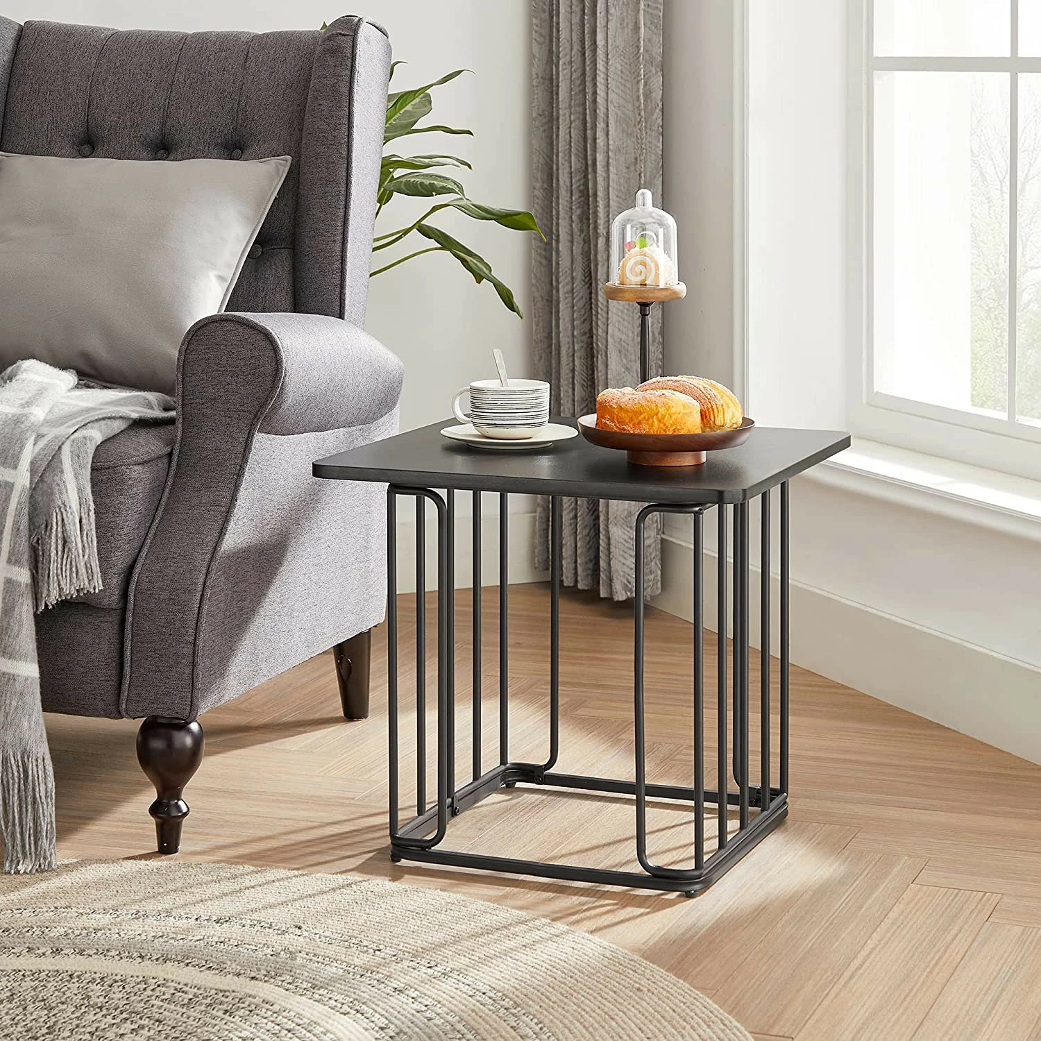 Red Living Beistelltisch Solidus Linu (2er-Set) - Metall - Schwarz 2 Red Living Beistelltisch Solidus Linu (2er-Set) - Metall - Schwarz – Bild 2