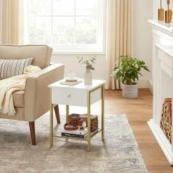 Loftscape Beistelltisch Villa Maria - Weiß / Gold -WOHNZIMMERMÖBEL Verkäufe 1000353438 220601 021 MOOD DETAILS P000000001000353438 mood