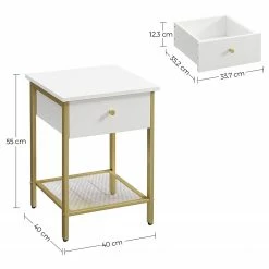 Loftscape Beistelltisch Villa Maria - Weiß / Gold -WOHNZIMMERMÖBEL Verkäufe 1000353438 220601 500 SKETCH DETAILS P000000001000353438 sketch