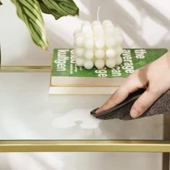 Red Living Konsolentisch Poygan II - Glas / Metall - Gold -WOHNZIMMERMÖBEL Verkäufe 1000353441 220601 030 DETAILS P000000001000353441