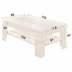 Trendteam Couchtisch Universal I - Anthrazit / Eiche Dekor -WOHNZIMMERMÖBEL Verkäufe 1000353492 220520 500 SKETCH DETAILS P000000001000353492 sketch
