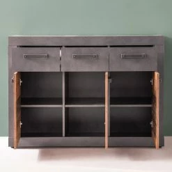 Trendteam Kommode Indy II - Altholz Dekor / Anthrazit -WOHNZIMMERMÖBEL Verkäufe 1000353496 220520 022 MOOD DETAILS P000000001000353496 mood