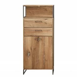 Red Living Highboard Sligo II - Risseiche Silber Dekor / Graphit