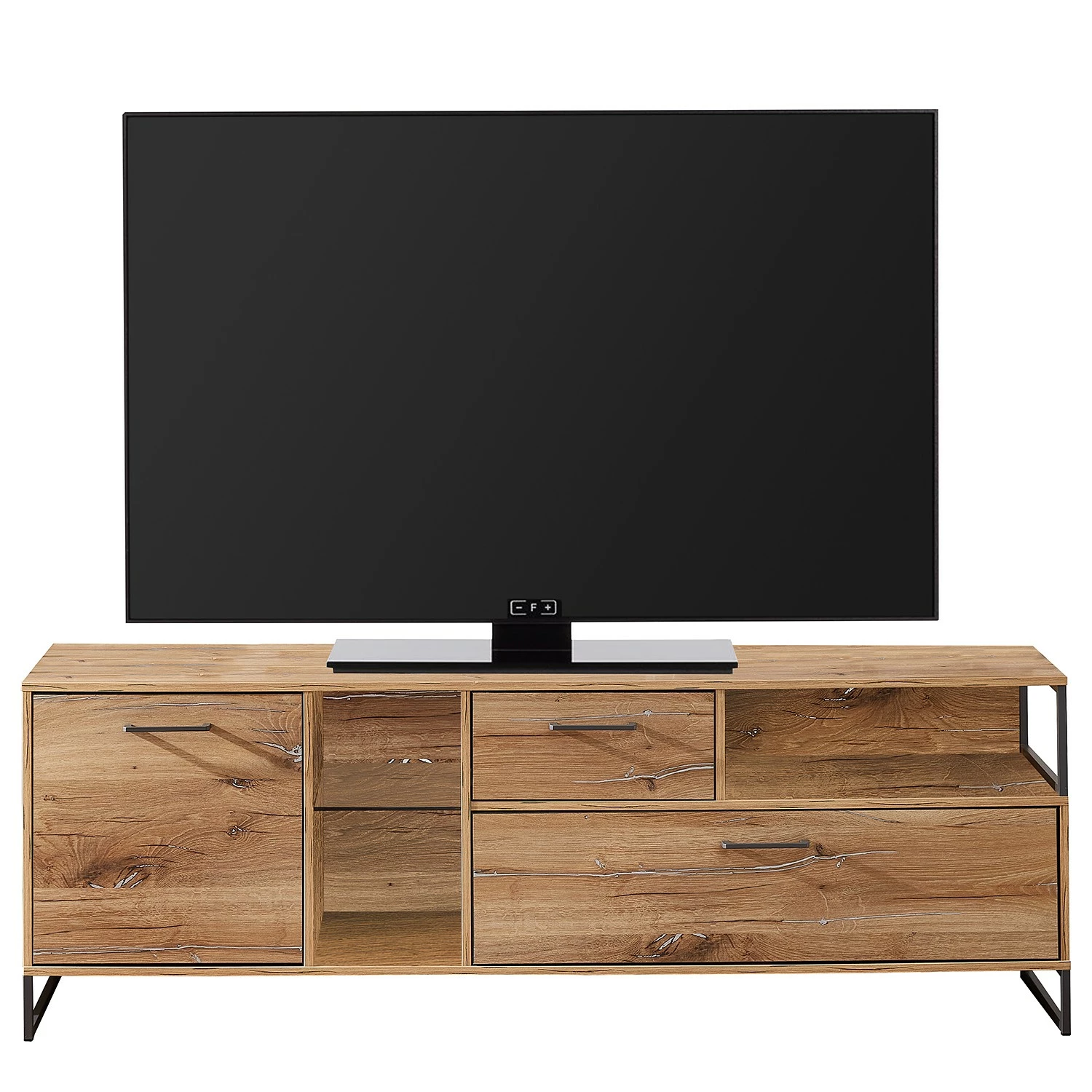 Red Living Wohnwand Sligo I (3-teilig) - Risseiche Silber Dekor / Graphit 4 Red Living Wohnwand Sligo I (3-teilig) - Risseiche Silber Dekor / Graphit – Bild 4