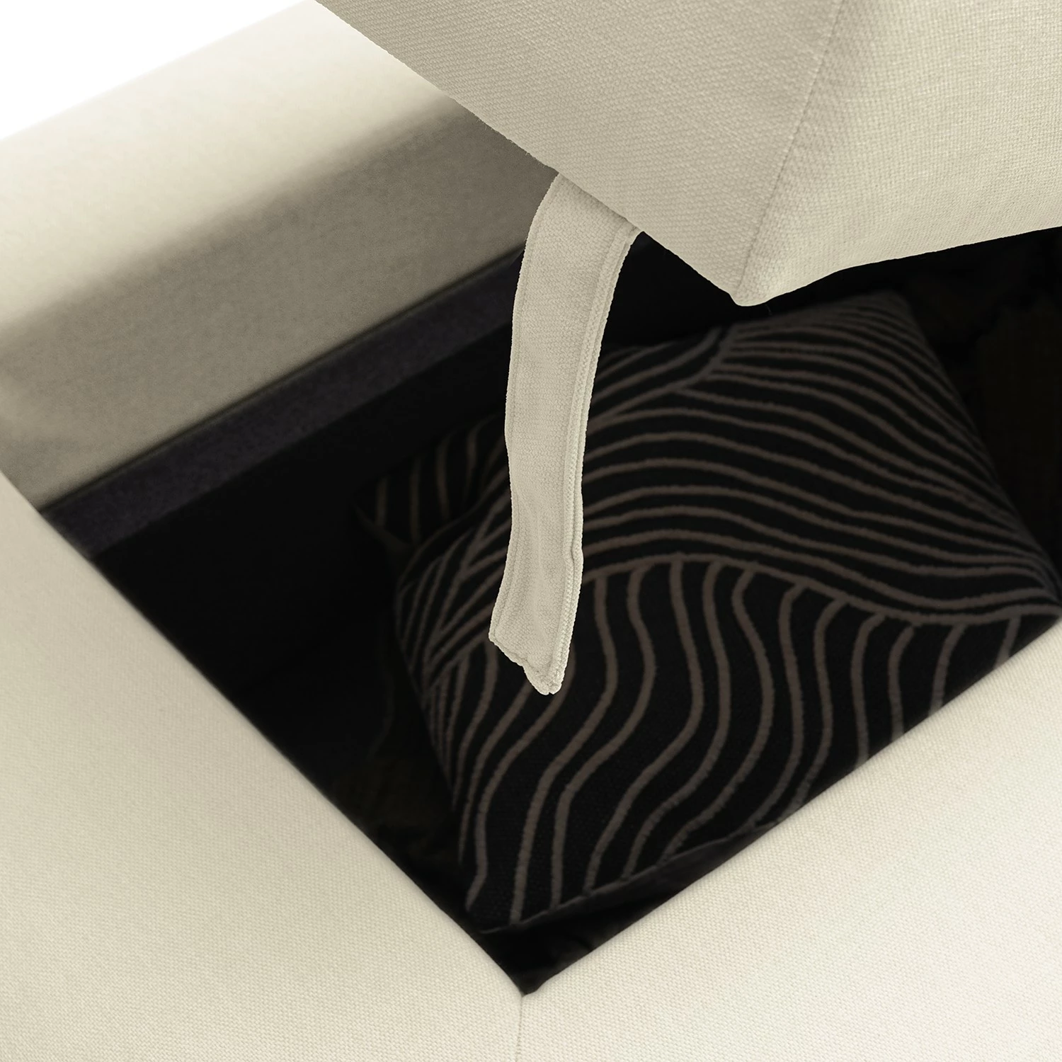 Miu Form Hocker Miu Magic mit Eck-Rückenlehne - Webstoff Concha: Weiß 14 Miu Form Hocker Miu Magic mit Eck-Rückenlehne - Webstoff Concha: Weiß – Bild 14