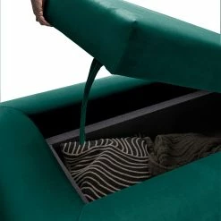 Miu Form Hocker Miu Magic mit Rückenlehne L - Samt Sadia: Petrol -WOHNZIMMERMÖBEL Verkäufe 1000354938 220816 140 DETAILS P000000001000354938