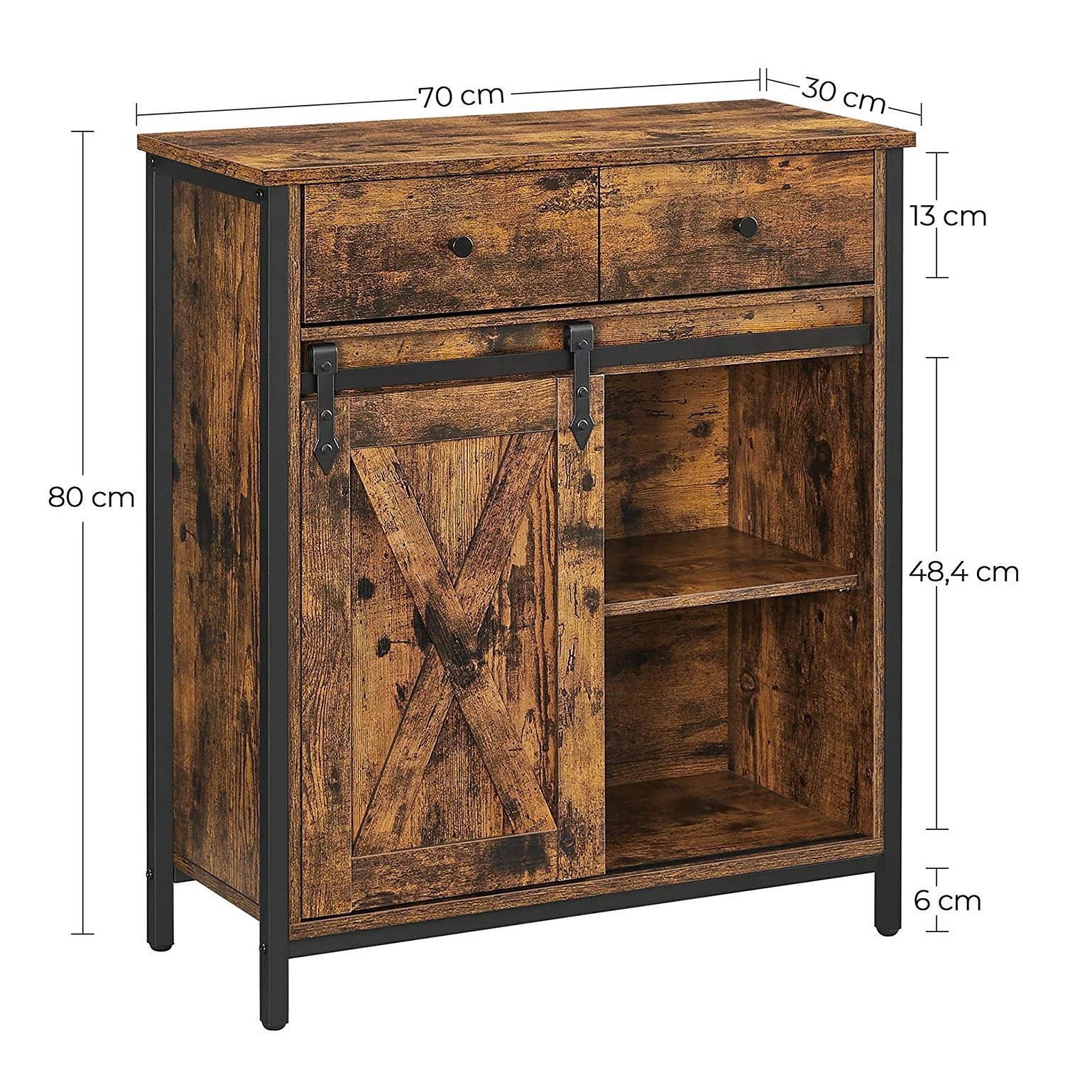 Red Living Kommode Torm II - Braun / Schwarz 7 Red Living Kommode Torm II - Braun / Schwarz – Bild 7