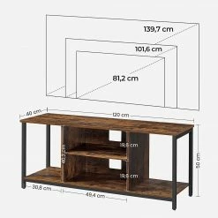 Red Living TV-Rack Leesville - Braun / Schwarz -WOHNZIMMERMÖBEL Verkäufe 1000355232 220601 500 SKETCH DETAILS P000000001000355232 sketch