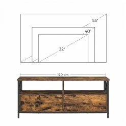 Red Living TV-Lowboard Molalla II - Braun / Schwarz -WOHNZIMMERMÖBEL Verkäufe 1000355235 220601 501 SKETCH DETAILS P000000001000355235 sketch