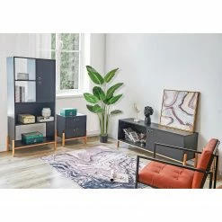 Norrwood Regal Caborn - Schwarz / Pinie -WOHNZIMMERMÖBEL Verkäufe 1000355282 220603 021 MOOD DETAILS P000000001000355282 mood