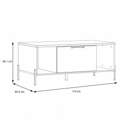 Loftscape Couchtisch Ozora - Hochglanz Weiß / Matt Weiß -WOHNZIMMERMÖBEL Verkäufe 1000356693 220603 500 SKETCH DETAILS P000000001000356693 sketch