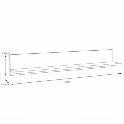 Loftscape Wandboard Verolme - Eiche Dekor - Breite: 160 cm -WOHNZIMMERMÖBEL Verkäufe 1000356697 220603 500 SKETCH DETAILS P000000001000356697 sketch