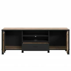 Red Living TV-Lowboard Vallegrande II - Alpenkiefer Dekor / Schwarz -WOHNZIMMERMÖBEL Verkäufe 1000356704 220603 031 DETAILS P000000001000356704