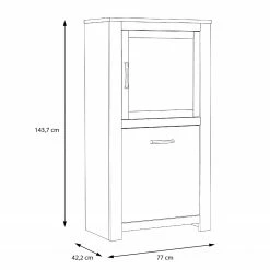 Loftscape Highboard Verolme II - Eiche Dekor -WOHNZIMMERMÖBEL Verkäufe 1000356718 220603 500 SKETCH DETAILS P000000001000356718 sketch