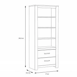 Loftscape Regal Verolme - Eiche Dekor -WOHNZIMMERMÖBEL Verkäufe 1000356719 220603 500 SKETCH DETAILS P000000001000356719 sketch