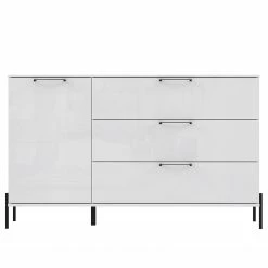 Loftscape Sideboard Ozora I - Hochglanz Weiß / Matt Weiß -WOHNZIMMERMÖBEL Verkäufe 1000356721 220603 030 DETAILS P000000001000356721