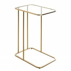 Loftscape Beistelltisch Sabugal - Glas / Metall - Gold