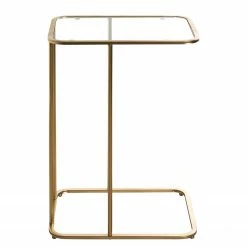 Loftscape Beistelltisch Sabugal - Glas / Metall - Gold -WOHNZIMMERMÖBEL Verkäufe 1000356853 220609 030 DETAILS P000000001000356853