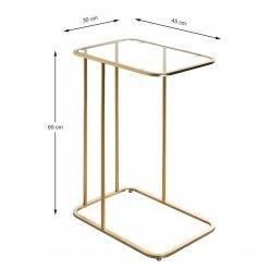 Loftscape Beistelltisch Sabugal - Glas / Metall - Gold -WOHNZIMMERMÖBEL Verkäufe 1000356853 220609 500 SKETCH DETAILS P000000001000356853 sketch