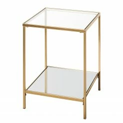 Loftscape Beistelltisch Pag III - Glas / Metall - Gold