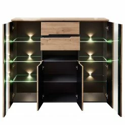 Loftscape Highboard Moosic - Inkl. Beleuchtung - Eiche Artisan Dekor / Graphit -WOHNZIMMERMÖBEL Verkäufe 1000357965 220608 030 DETAILS P000000001000357965