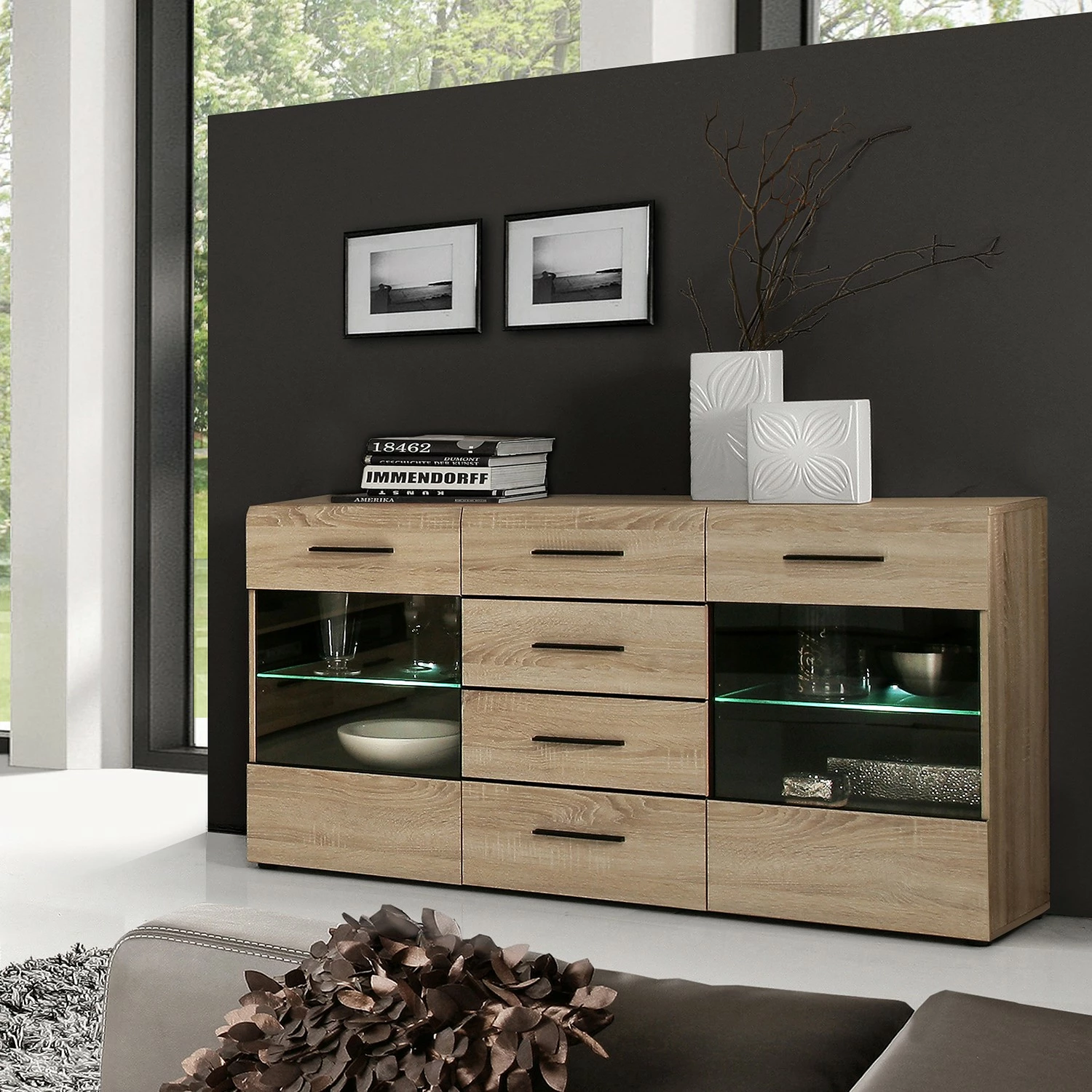 Loftscape Sideboard Taradale - Inkl. Beleuchtung - Eiche Sonoma Dekor 2 Loftscape Sideboard Taradale - Inkl. Beleuchtung - Eiche Sonoma Dekor – Bild 2