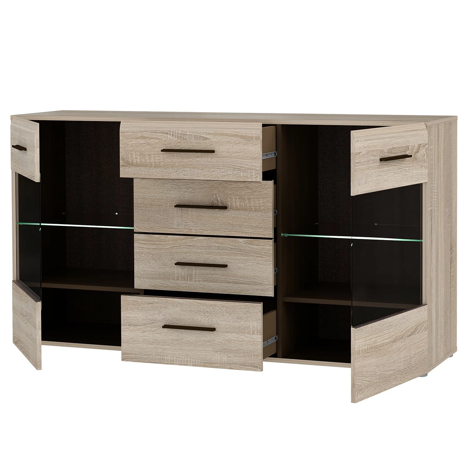 Loftscape Sideboard Taradale - Inkl. Beleuchtung - Eiche Sonoma Dekor 3 Loftscape Sideboard Taradale - Inkl. Beleuchtung - Eiche Sonoma Dekor – Bild 3