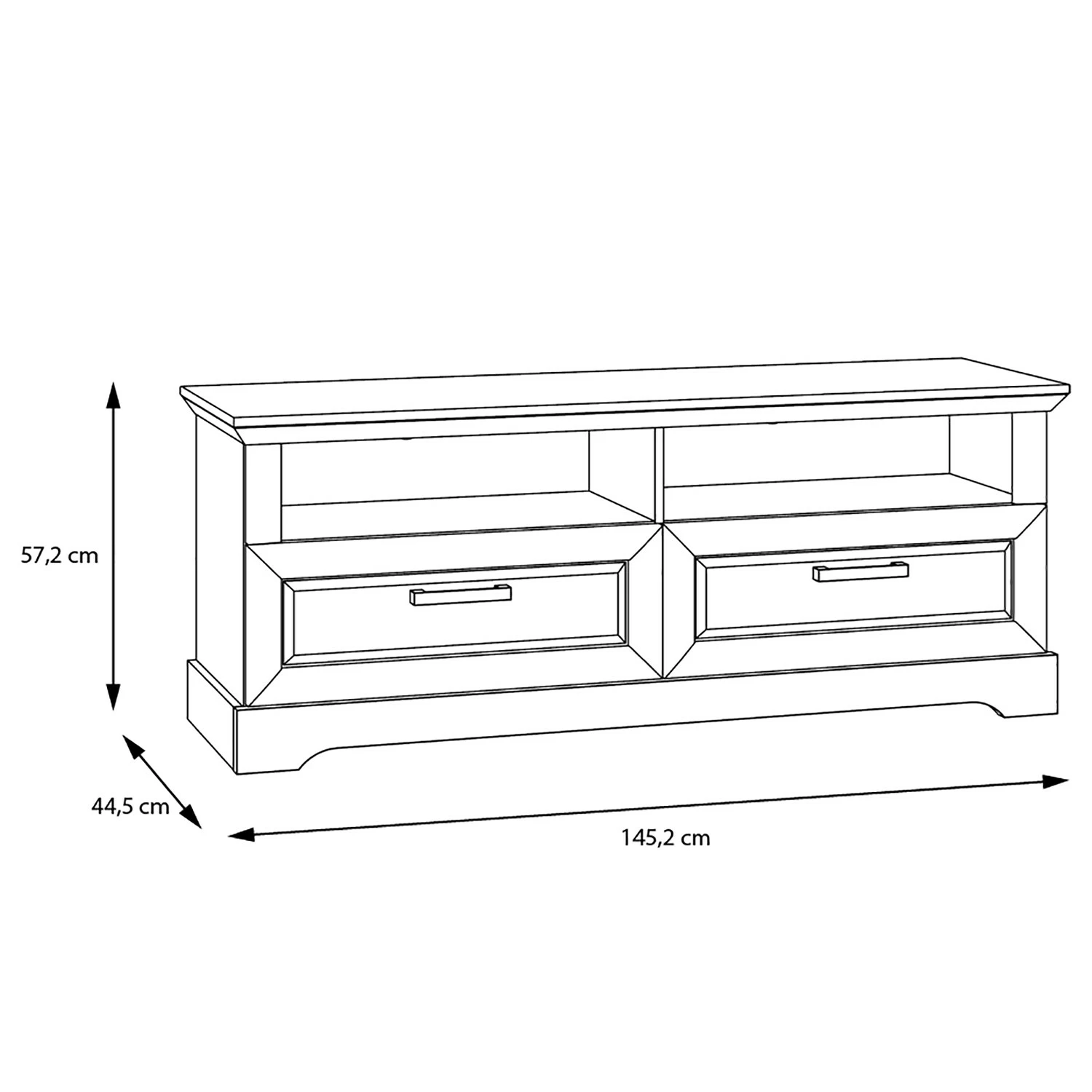 Ridgevalley TV-Lowboard New Dessa - Kiefer Weiß Dekor 7 Ridgevalley TV-Lowboard New Dessa - Kiefer Weiß Dekor – Bild 7