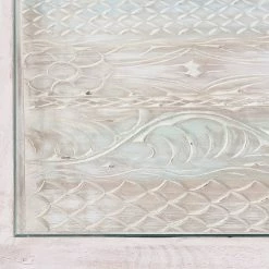 Ridgevalley Couchtisch Missoula - Glas / Mango massiv - Vintage Weiß -WOHNZIMMERMÖBEL Verkäufe 1000359914 220624 035 DETAILS P000000001000359914