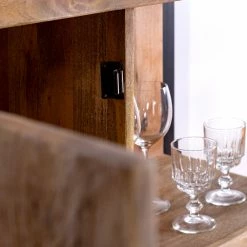 Red Living Highboard Vallentuna - Mango massiv / Metall - Mango / Schwarz -WOHNZIMMERMÖBEL Verkäufe 1000359915 220621 050 DETAILS P000000001000359915