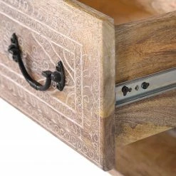 Red Living TV-Lowboard Vallentuna - Mango massiv / Metall - Mango / Schwarz -WOHNZIMMERMÖBEL Verkäufe 1000359919 220621 045 DETAILS P000000001000359919