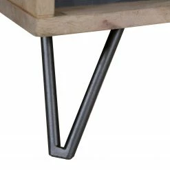 Ridgevalley Sideboard Lumby II - Mango massiv - Mango Hell / Grau -WOHNZIMMERMÖBEL Verkäufe 1000359923 220621 040 DETAILS P000000001000359923