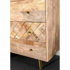 Naturoo Kommode Yearby - Mango massiv - Mango / Gold -WOHNZIMMERMÖBEL Verkäufe 1000359925 220713 030 DETAILS P000000001000359925