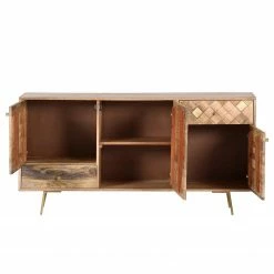Naturoo Sideboard Yearby - Mango massiv - Mango / Gold -WOHNZIMMERMÖBEL Verkäufe 1000359926 220621 030 DETAILS P000000001000359926