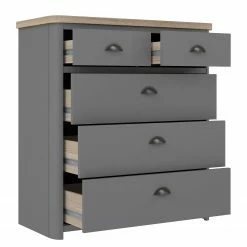 Loftscape Kommode Lanot - Anthrazit / Eiche Sonoma -WOHNZIMMERMÖBEL Verkäufe 1000361657 220826 030 DETAILS P000000001000361657