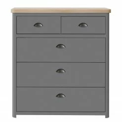 Loftscape Kommode Lanot - Anthrazit / Eiche Sonoma -WOHNZIMMERMÖBEL Verkäufe 1000361657 220826 031 DETAILS P000000001000361657