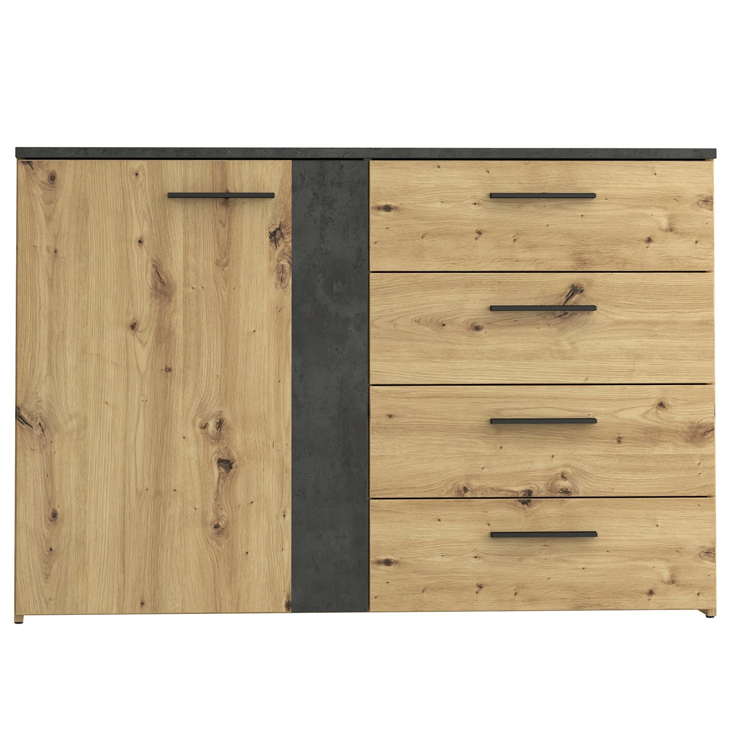 Loftscape Kommode Lucy - Eiche Artisan Dekor / Dunkelgrau Betonoptik 6 Loftscape Kommode Lucy - Eiche Artisan Dekor / Dunkelgrau Betonoptik – Bild 6