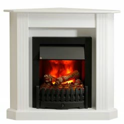 Montreux Elektro-Eckkamin Louisiana - Brilliantweiß