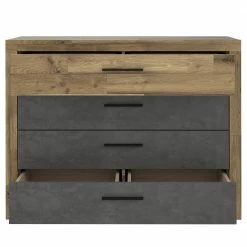 Loftscape Sideboard Rye - Stabeiche Dekor/Betonoptik Dunkelgrau -WOHNZIMMERMÖBEL Verkäufe 1000361837 220824 050 DETAILS P000000001000361837