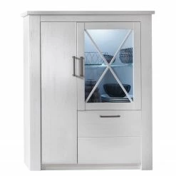 Trendteam Wohnwand Georgia (4-teilig) - Pinie Weiß Dekor -WOHNZIMMERMÖBEL Verkäufe 1000362857 220623 040 DETAILS P000000001000362857