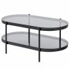 Loftscape Couchtisch Totowa II - Glas / Eisen - Rauchglas / Schwarz